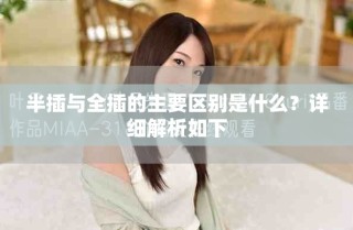 半插與全插的主要區別是什么？詳細解析如下