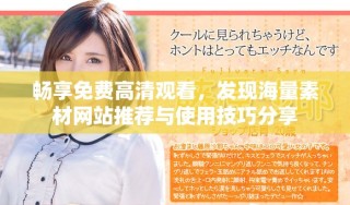 暢享免費高清觀看，發現海量素材網站推薦與使用技巧分享
