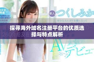 探尋海外域名注冊平臺的優質選擇與特點解析