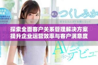 探索全面客戶關(guān)系管理解決方案提升企業(yè)運(yùn)營(yíng)效率與客戶滿意度