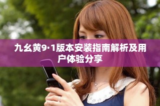 九幺黃9·1版本安裝指南解析及用戶體驗分享