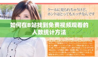 如何在B站找到免費(fèi)視頻觀看的人數(shù)統(tǒng)計(jì)方法