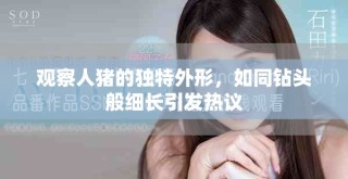 觀察人豬的獨特外形，如同鉆頭般細長引發熱議