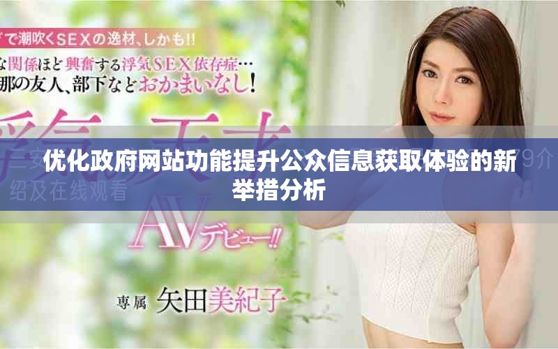 優化政府網站功能提升公眾信息獲取體驗的新舉措分析